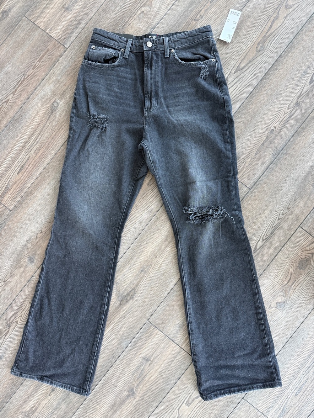 NWT BDG Black Distressed High-Rise Flare Jeans Size 30